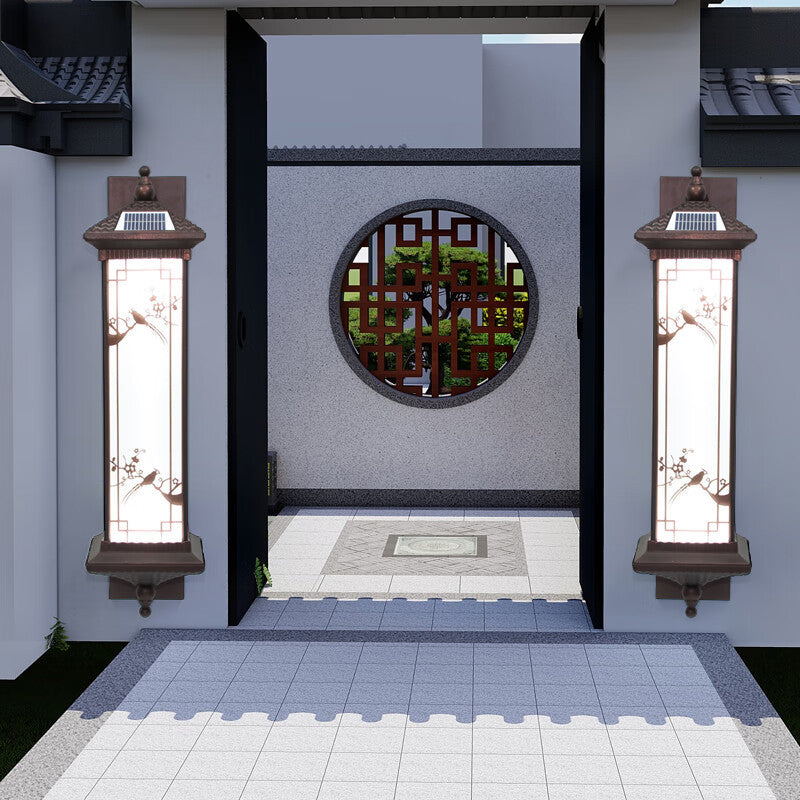 Chinese Aluminum Glass Solar LED Wall Sconce Lamp