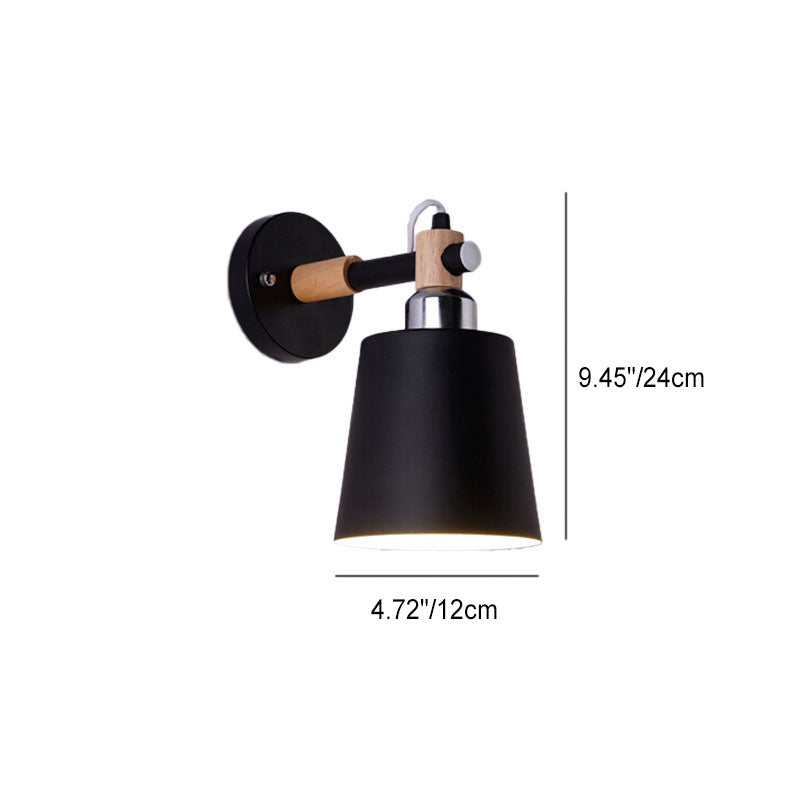 Scandinavian Wooden Iron 1-Light Wall Sconce Lamp