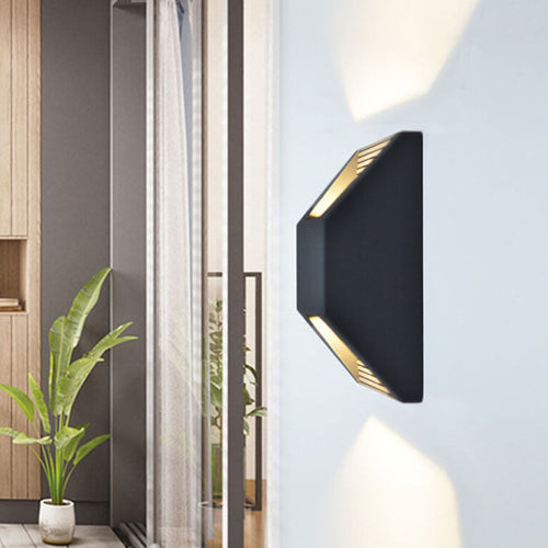 Outdoor Geometry Spotlights Waterproof LED Wall Sconce Lamp