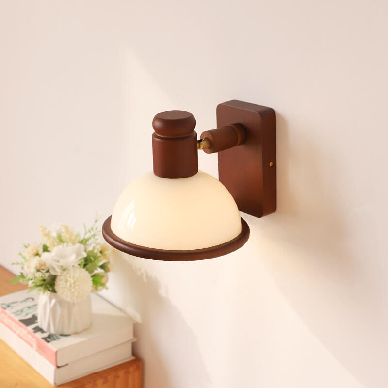 Chinese Adjustable Swing Arm Dome 1-Light Wall Sconce Lamp