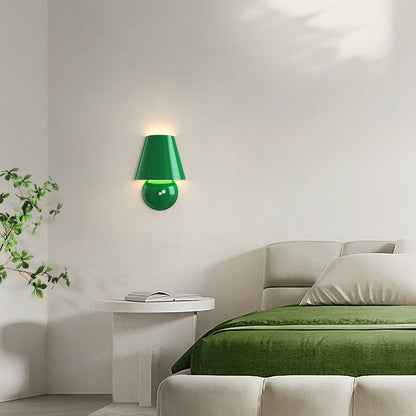 Cream Trapezoidal Round Iron Acrylic LED Wall Sconce Lamp