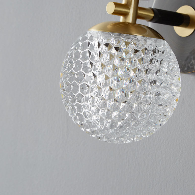 Light Luxury Round Ball Copper 1-Light Wall Sconce Lamp