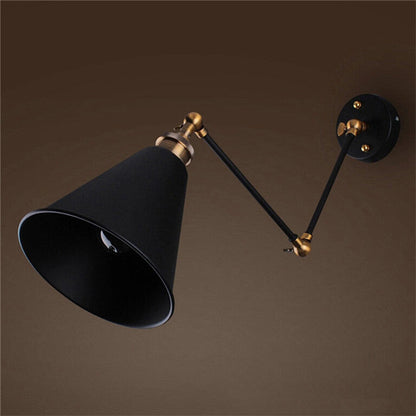 Wrought Rocker Telescopic Folding 1-Light Wall Sconce Lamp