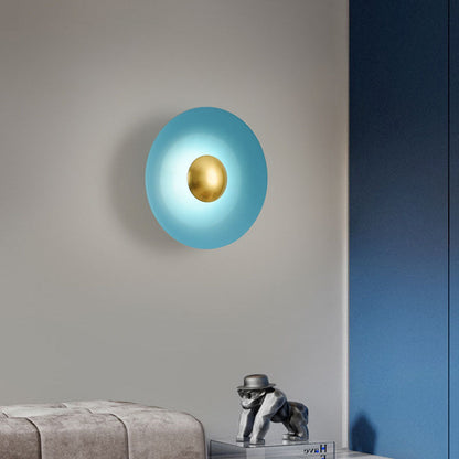 Macaron Flying Saucer Hardware LED Wall Sconce Lamp