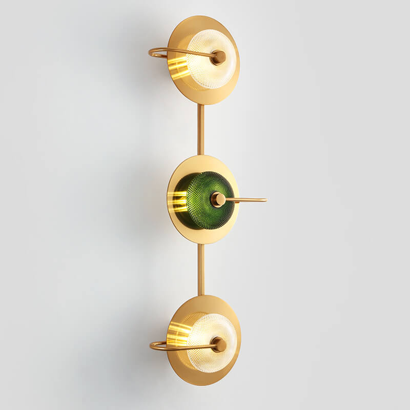 Modern Luxury Iron Glass Round LED Wall Sconce Lamp