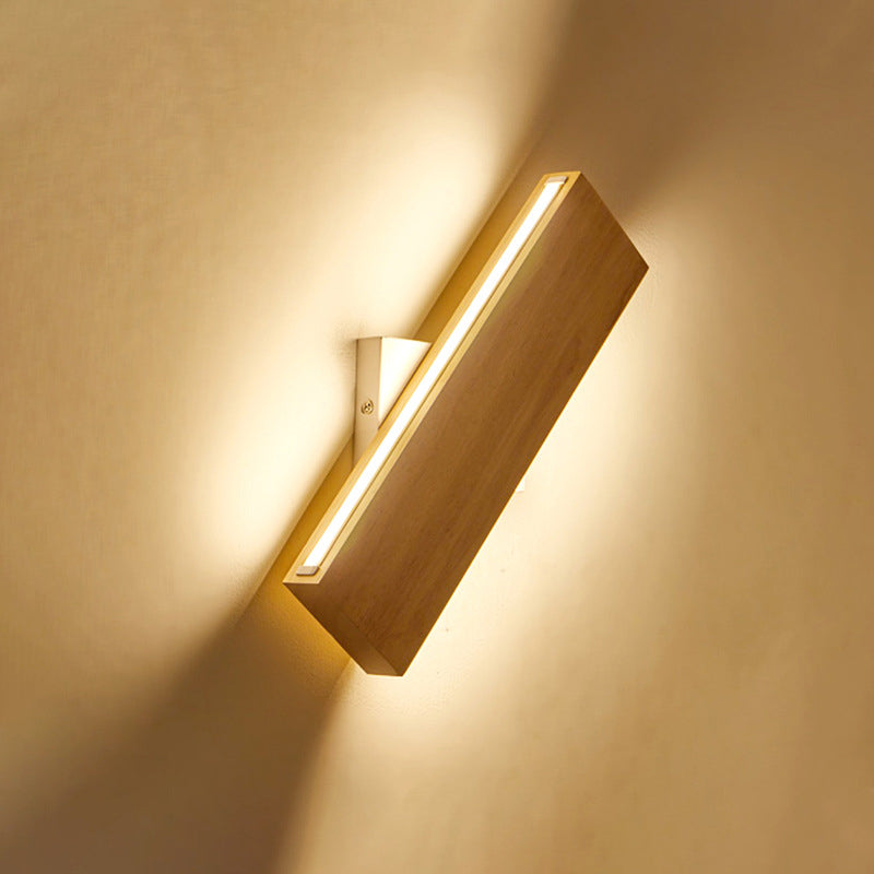 Scandinavian Wood Linear LED Wall Sconce