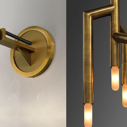 Industrial Copper Strip Pendant 4-Light Wall Sconce Lamp