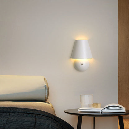 Cream Trapezoidal Round Iron Acrylic LED Wall Sconce Lamp