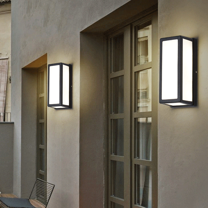 Square Aluminum Acrylic LED Waterproof Wall Sconce Lamp