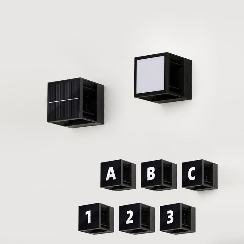 Solar Square Striped Aluminum LED Wall Sconce Lamp