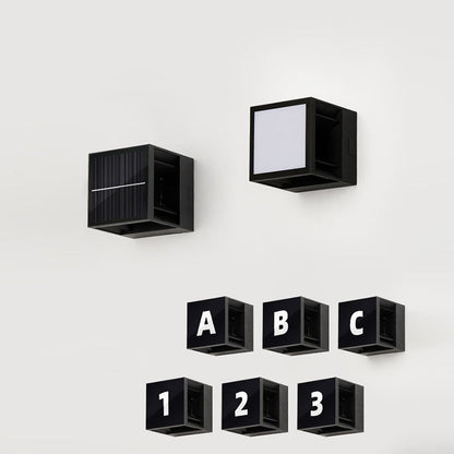 Solar Square Striped Aluminum LED Wall Sconce Lamp