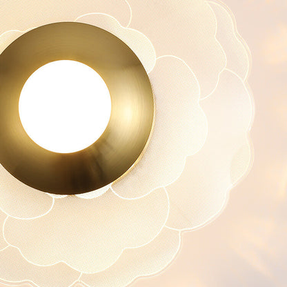 Light Pattern Round Iron Acrylic LED Wall Sconce Lamp