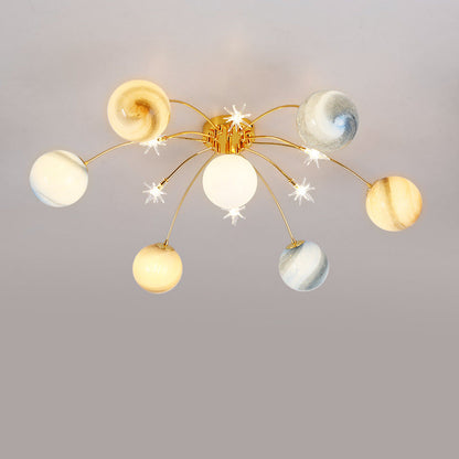 Contemporary Moon Ceiling Light