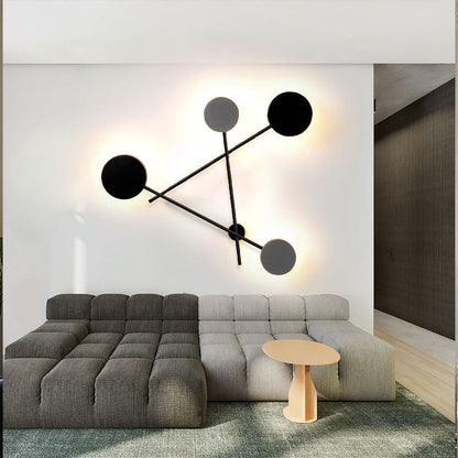 Mid-Century Frame Acrylic Disc LED Wall Sconce Lamp