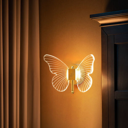 Creative Butterfly Acrylic Iron LED Wall Sconce Lamp