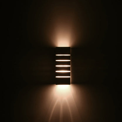 Minimalist Square Striped Plaster 1-Light Wall Sconce Lamp