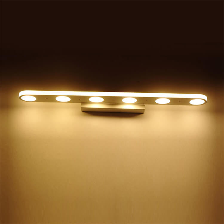 White Oval Acrylic Vanity Light 4/6 Light Wall Sconce Lamp