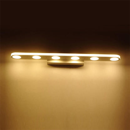 White Oval Acrylic Vanity Light 4/6 Light Wall Sconce Lamp