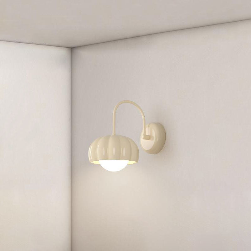 Minimalist Cream Oval Resin PE 1-Light Wall Sconce Lamp