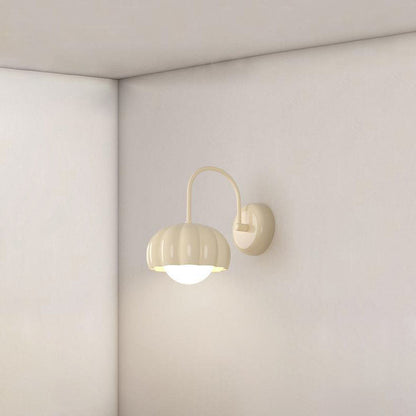 Minimalist Cream Oval Resin PE 1-Light Wall Sconce Lamp