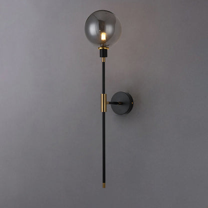 Light Magic Bean Glass Long Arm 1-Light Wall Sconce Lamp