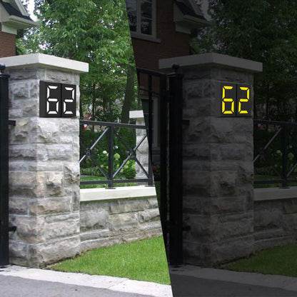 Solar Digital RGB LED Outdoor Decoration Wall Sconce Lamp