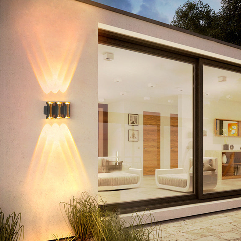 Waterproof Rectangle Aluminum Glass LED Wall Sconce Lamp