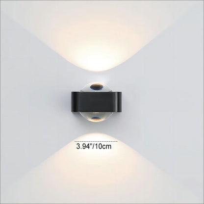 Rectangle Stainless Steel Copper Glass LED Wall Sconce Lamp