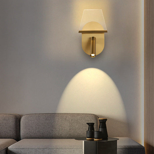 Oval Trapezoidal Iron Acrylic LED Wall Sconce Lamp