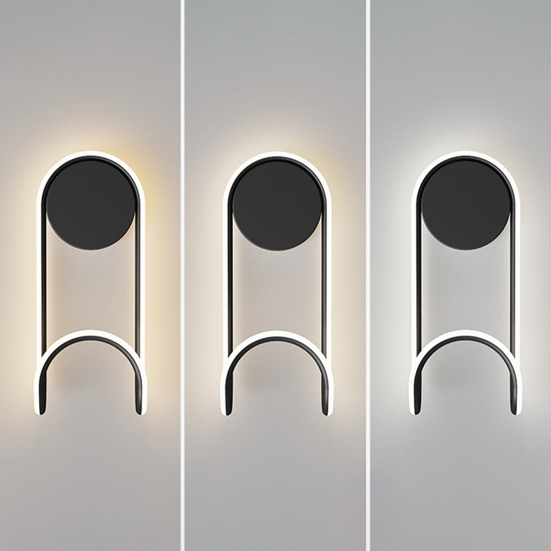 Scandinavian Acrylic Round Hook Led Wall Sconce Lamp