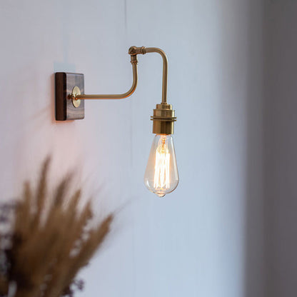 Contemporary Retro Copper 1-Light Wall Sconce Lamp