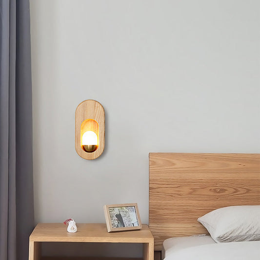 Japanese Frame Acrylic Shade 1-Light Wall Sconce Lamp