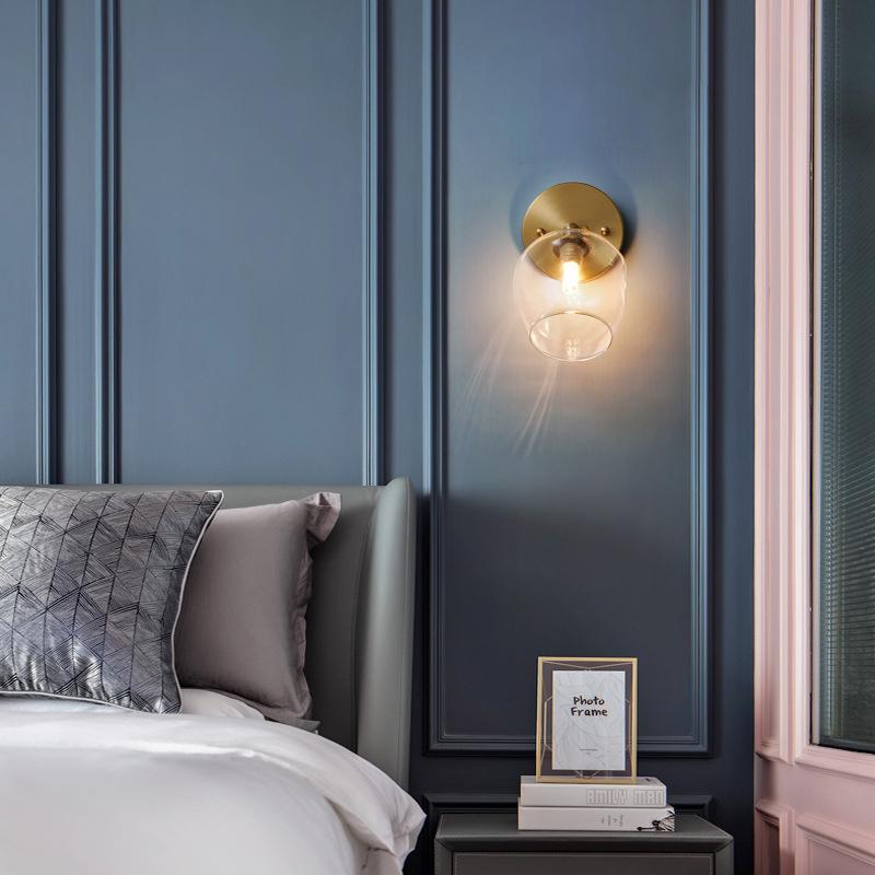 Nordic Creative Glass Magic Bean 1-Light Wall Sconce Lamp