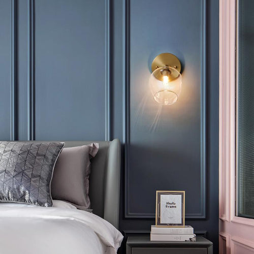 Nordic Creative Glass Magic Bean 1-Light Wall Sconce Lamp
