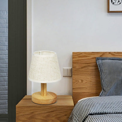 Contemporary Fabric Wood Table Lamp