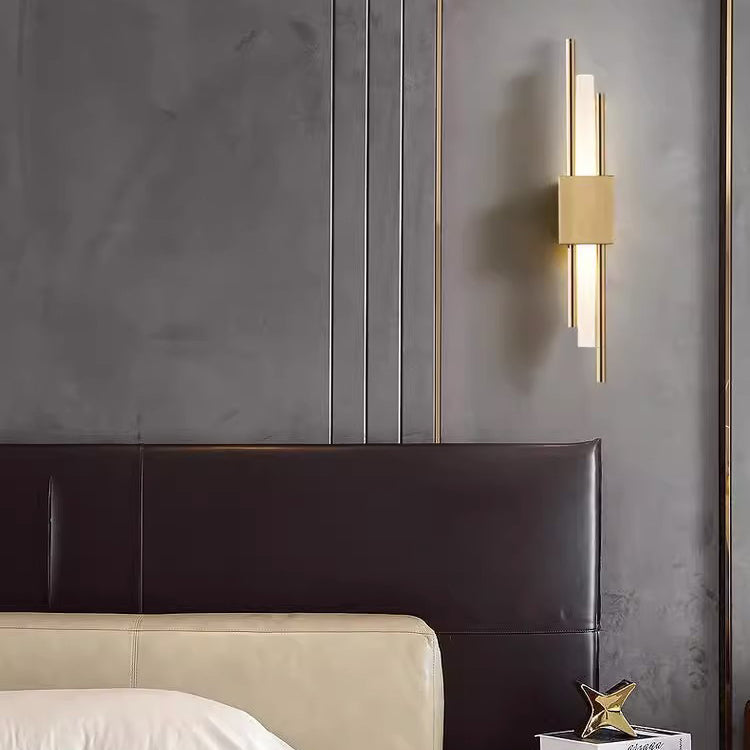 Modern Minimalist Iron Acrylic Strip LED Wall Sconce Lamp