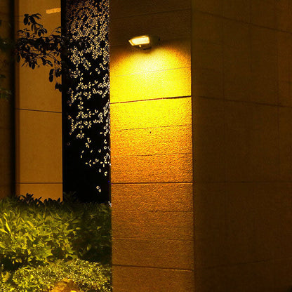 Solar Steel Body Sensor LED Outdoor Wall Sconce Lamp