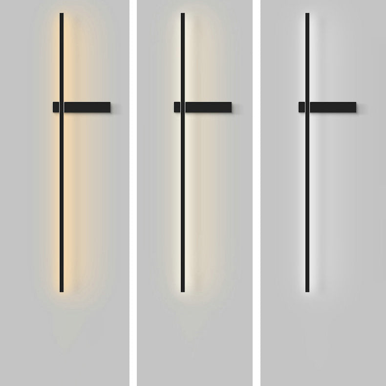Straight Line Silicone Copper LED Wall Sconce Lamp