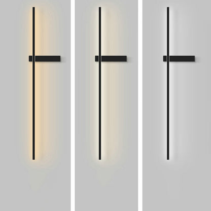Straight Line Silicone Copper LED Wall Sconce Lamp