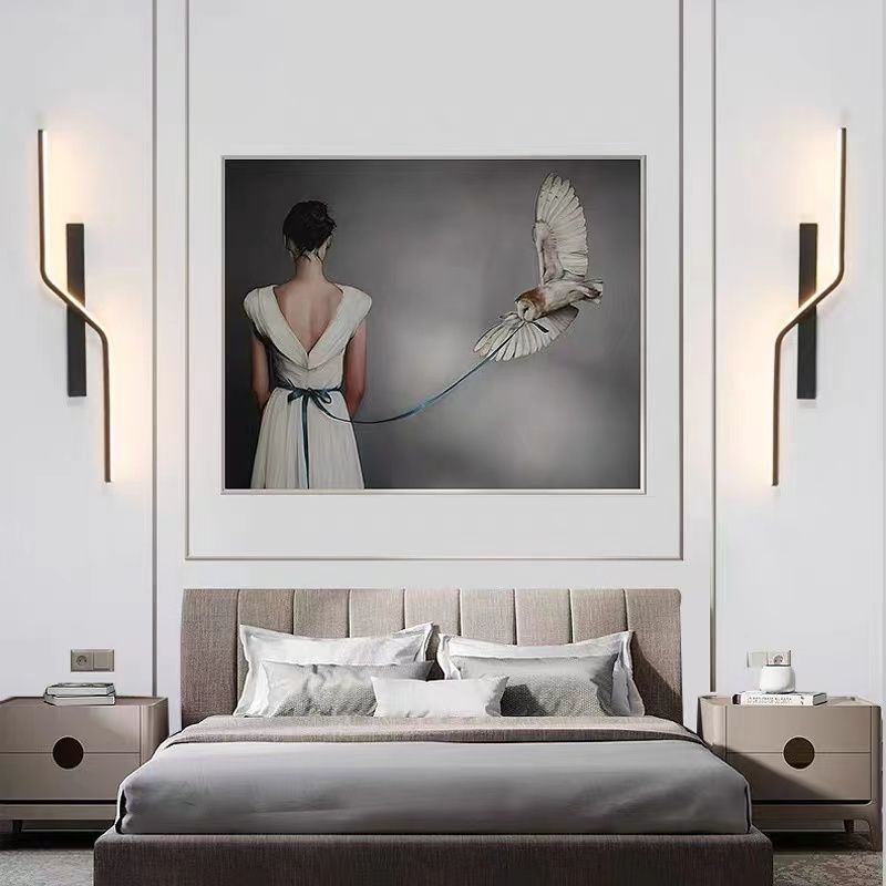 Geometry Lines Aluminum Iron Silicone LED Wall Sconce Lamp