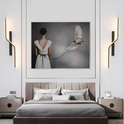 Geometry Lines Aluminum Iron Silicone LED Wall Sconce Lamp