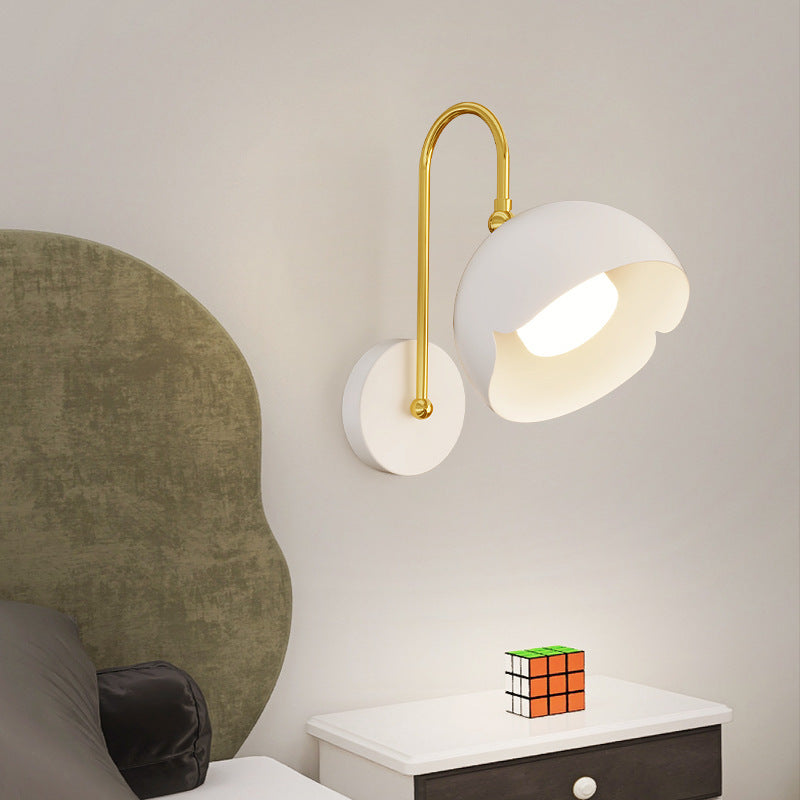 Pure White Iron LED Wall Sconce Lamp Flush Mount Lighting