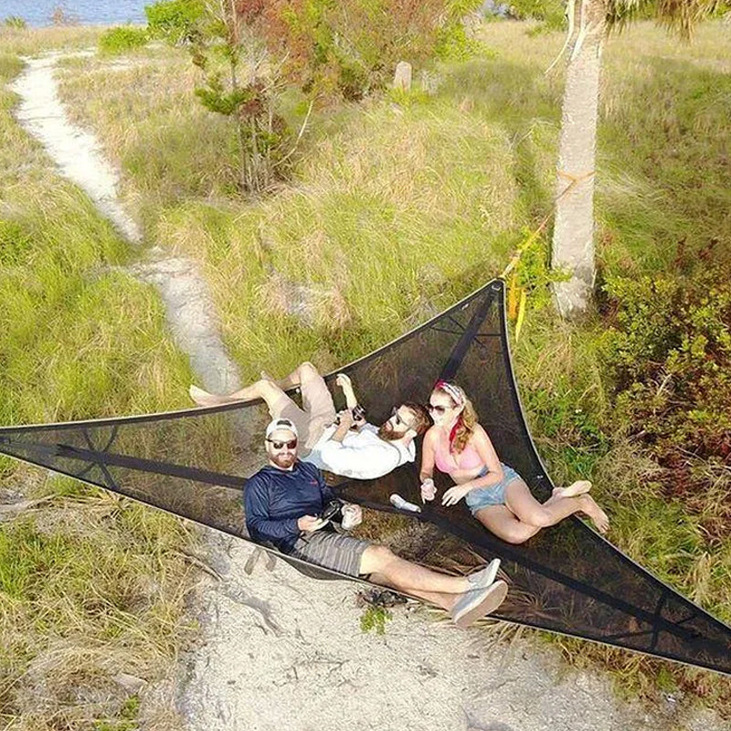 Triangle Hammock with Three-Point Anchor System