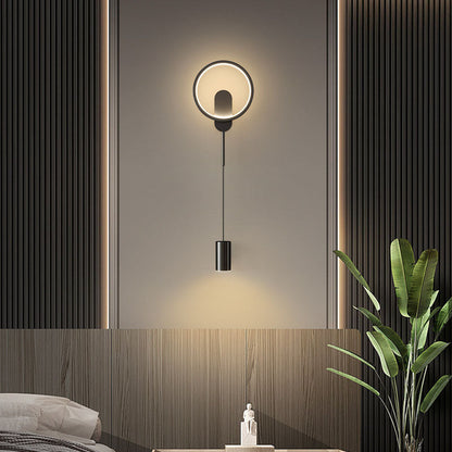 Luxury Wrought Iron Acrylic Cylinder LED Wall Sconce Lamp