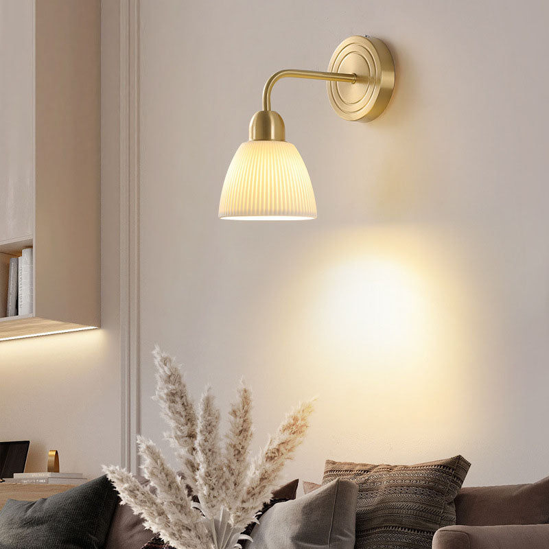Geometrical Gold Finish Frame 1-Light Wall Sconce Lamp