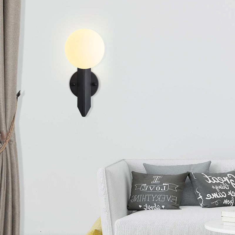 Scandinavian Strip Iron Glass 1-Light Wall Sconce Lamp