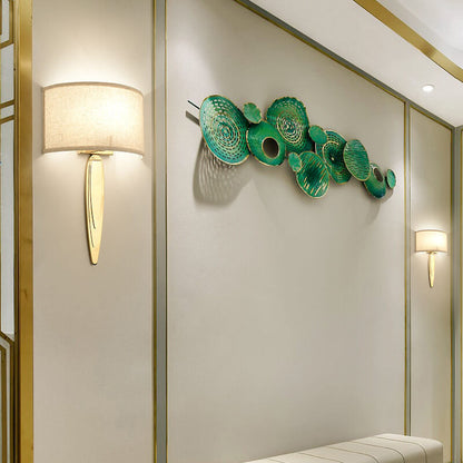 Fabric Mirror Stainless Steel 1-Light Wall Sconce Lamp