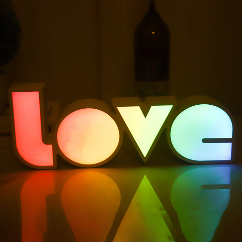 Contemporary Love Letters Table Lamp