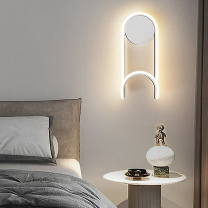 Scandinavian Acrylic Round Hook Led Wall Sconce Lamp