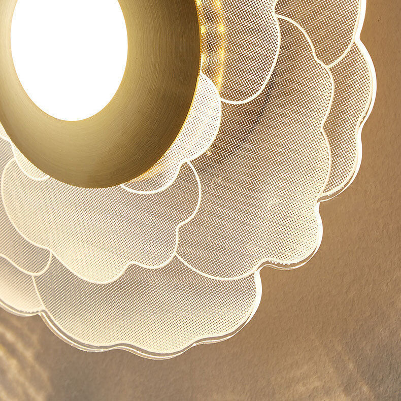Light Pattern Round Iron Acrylic LED Wall Sconce Lamp